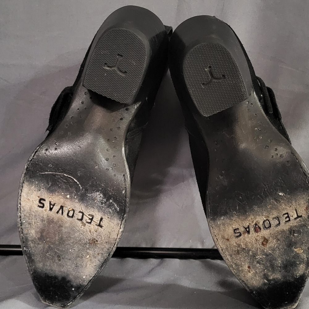 Tecovas Black Fringe Ankle Booties - Picture 6 of 6
